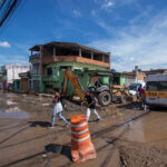 Rua alagada no Jardim Pantanal, zona leste de SP