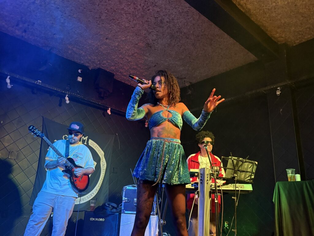 Hadiya Luz também cantou na exposição