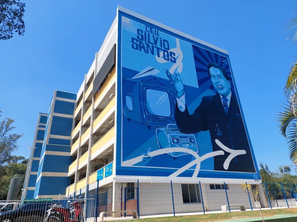 Grafite em homenagem ao Silvio Santos