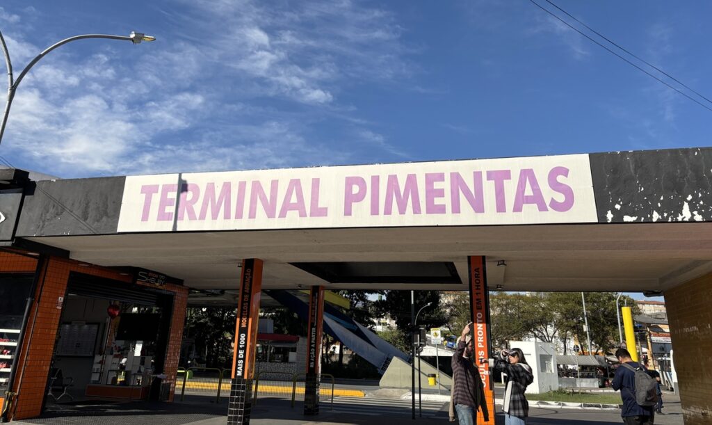 A entrada do Terminal Pimentas