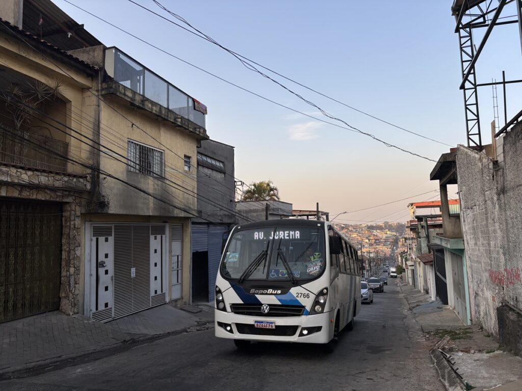 Linha 733 com as cores anteriores, azul e branco